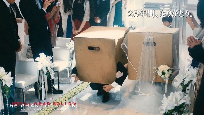 Iklan ‘MGS V: The Phantom Pain’ di Jepang Perlihatkan Pernikahan dengan Tema Kardus