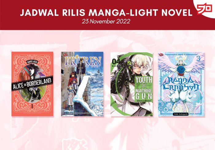 Ini Dia, Jadwal Rilis Manga-Light Novel di Indonesia Minggu Ini! [23 November 2022]