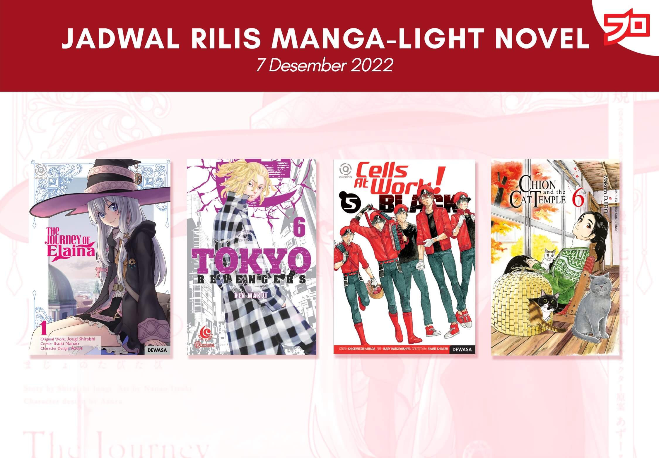 Ini Dia, Jadwal Rilis Manga-Light Novel di Indonesia Minggu Ini! [7 Desember 2022]